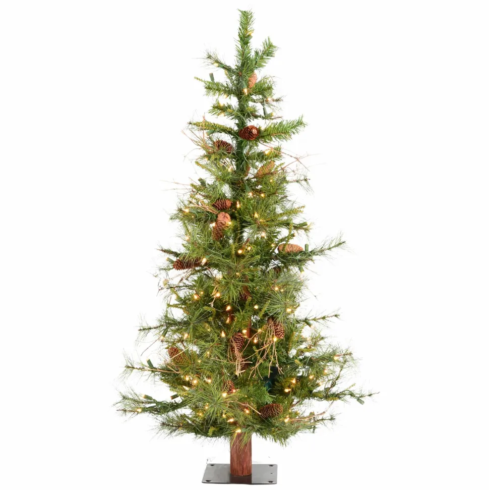 Hot The Holiday Aisle Ashland Fir Tree 6' Lighted Artificial Fir Christmas Tree - Stand Included