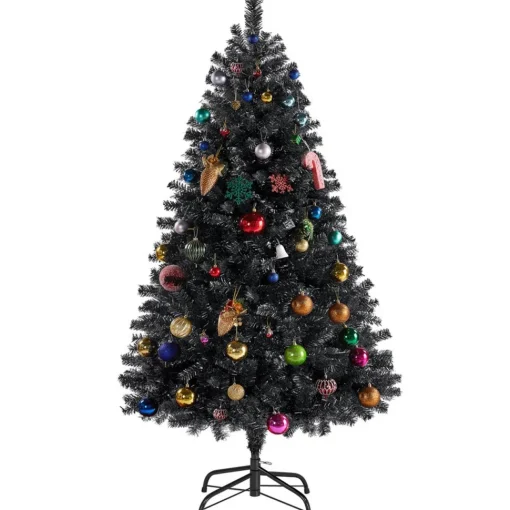 Outlet The Holiday Aisle Black Spruce Feather Christmas Tree With 300 Lights