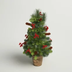 Online Three Posts Crestwood 2' H Green Artificial Spruce Christmas Tree With 35 Lights