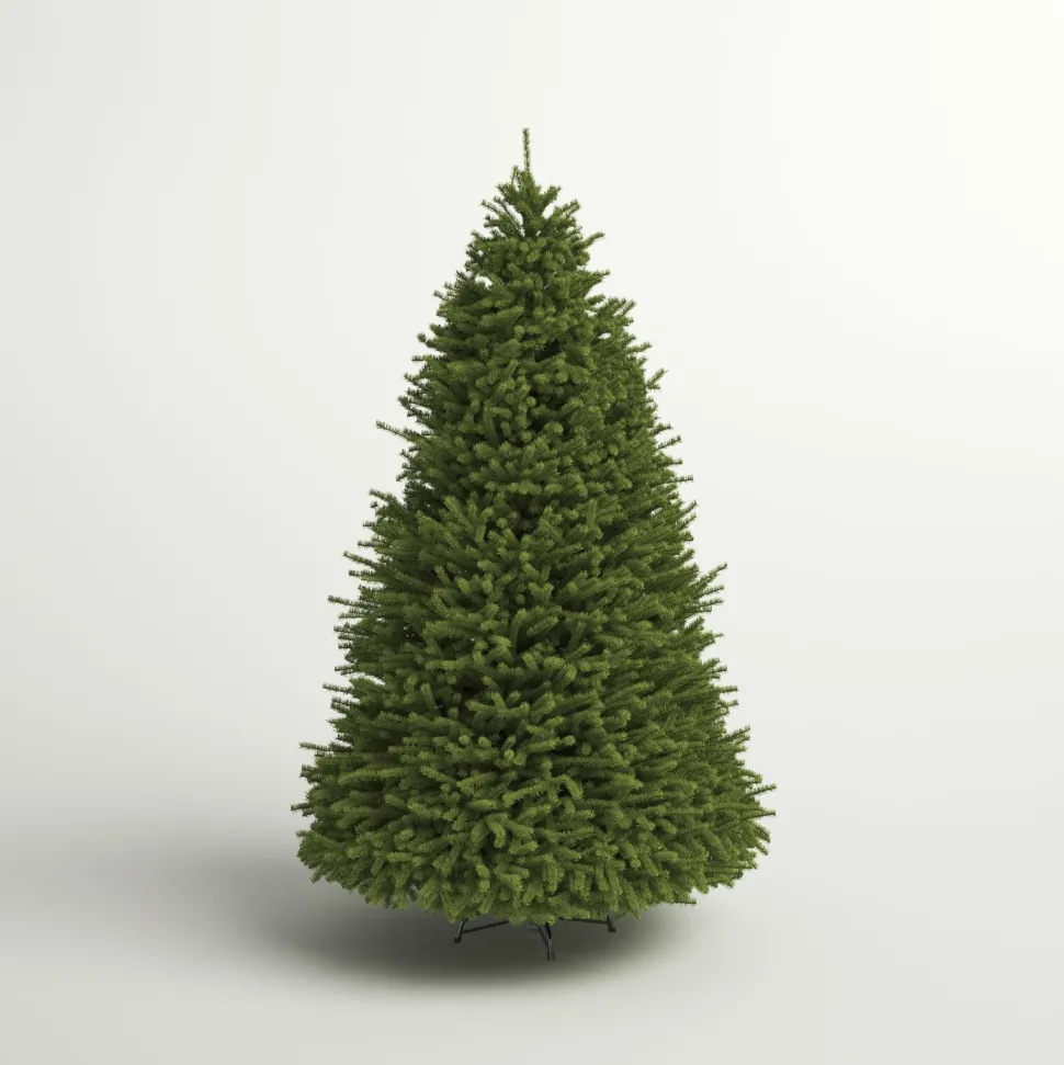 Discount Gracie Oaks Dunhill Fir 10' H Green Christmas Tree With 1200 Led Lights
