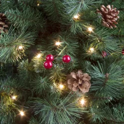 Outlet Three Posts Easy Stow 6' 6" H Green Realistic Artificial Pine Cashmere Christmas Tree 300 Led Lights
