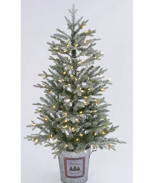 Fashion The Holiday Aisle Electric 4' Green Pine Artificial Christmas Tree With 100 Clear/White Lights