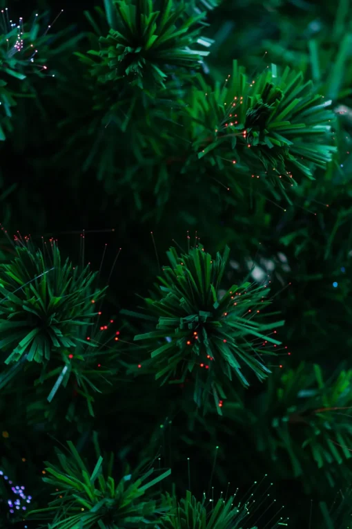 Hot The Holiday Aisle Fiber Optic 72" Green Pine Artificial Christmas Tree With Multi-Colored Lights With Stand