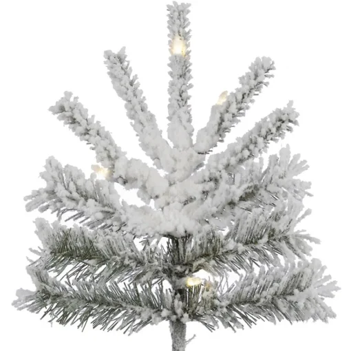 Cheap The Holiday Aisle Flocked Sierra 12' White Fir Artificial Christmas Tree With 1850 Led White Lights With Stand