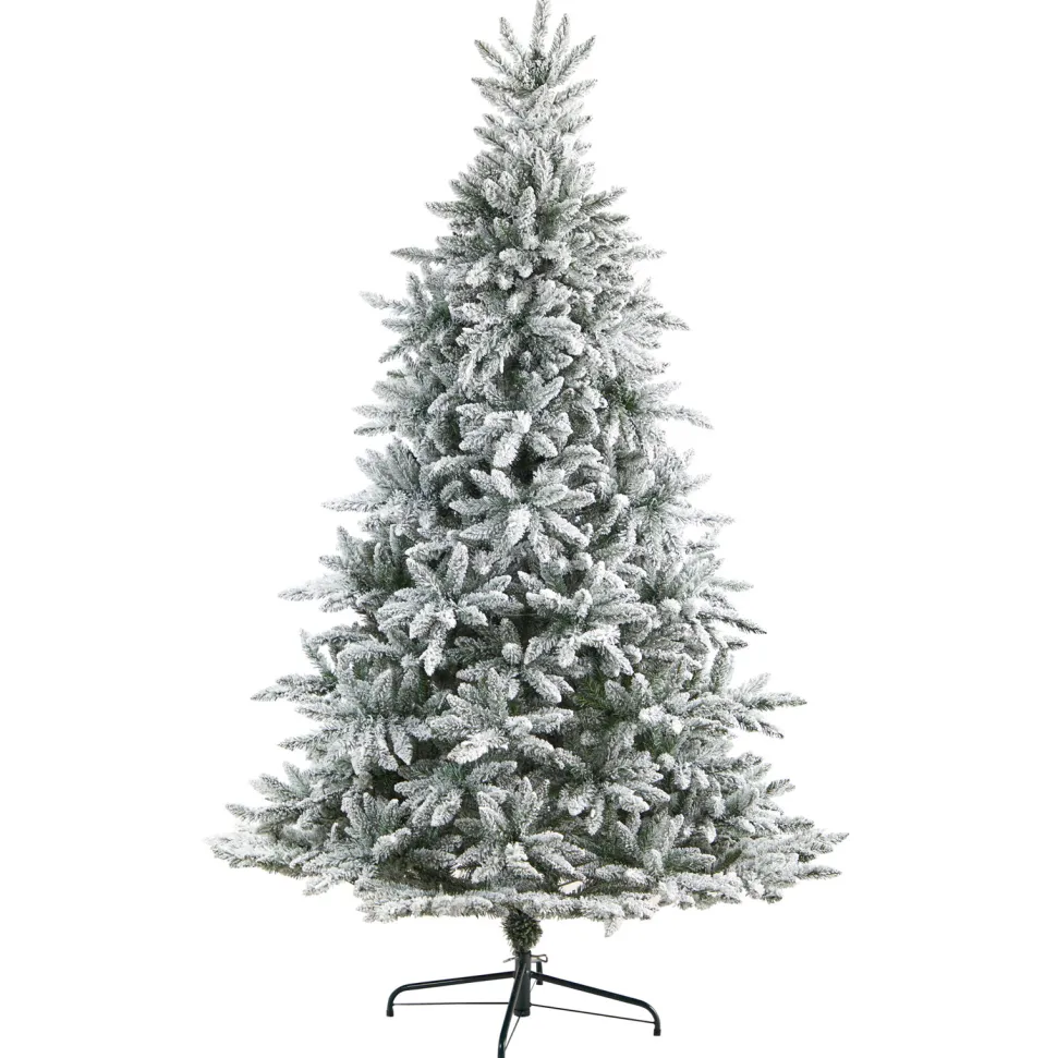 Best Sale The Holiday Aisle Flocked Spruce Artificial Christmas Tree With Clear Lights