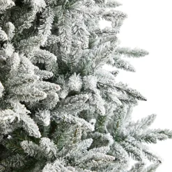Best Sale The Holiday Aisle Flocked Spruce Artificial Christmas Tree With Clear Lights