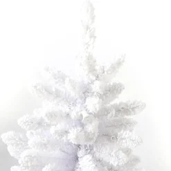 Discount Martha Stewart Flocked White Spruce Artificial Christmas Tree With Clear/White Lights