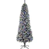 Store The Holiday Aisle 7Ft Prelit Flocked Tree With Dual Lights