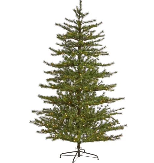 Store The Holiday Aisle Green Pine Artificial Christmas Tree With Clear/White Lights