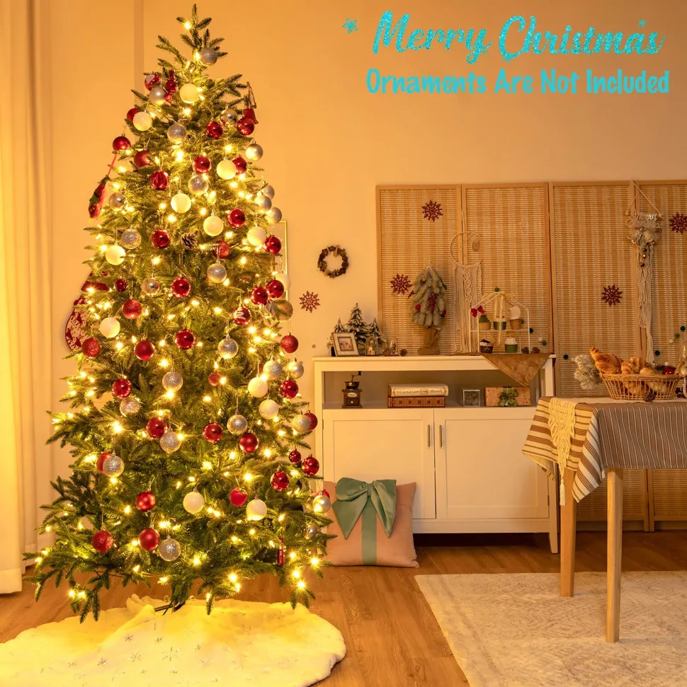 Discount The Holiday Aisle Green Realistic Artificial Cashmere Christmas Tree With Led Lights