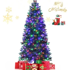 Discount The Holiday Aisle Green Realistic Artificial Cashmere Christmas Tree With Led Lights