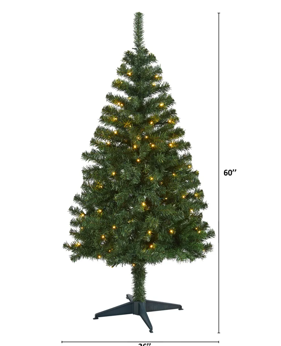 Best Sale The Holiday Aisle Green Tree Type Fir Cashmere Christmas Tree With 650 Lights Led