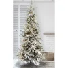 Hot Kelly Clarkson Home Green/White Realistic Artificial Pine Flocked/Frosted Christmas Tree With Lights