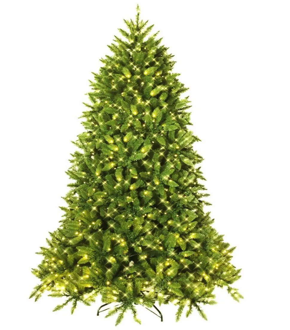 Discount The Holiday Aisle Hinged 7.5' Green Fir Artificial Christmas Tree With 700 Clear And White Lights