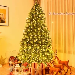 Discount The Holiday Aisle Hinged 7.5' Green Fir Artificial Christmas Tree With 700 Clear And White Lights