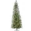 Clearance The Holiday Aisle Natcut Narrow Jackson 6' Green Pine Artificial Christmas Tree With Clear/White Lights