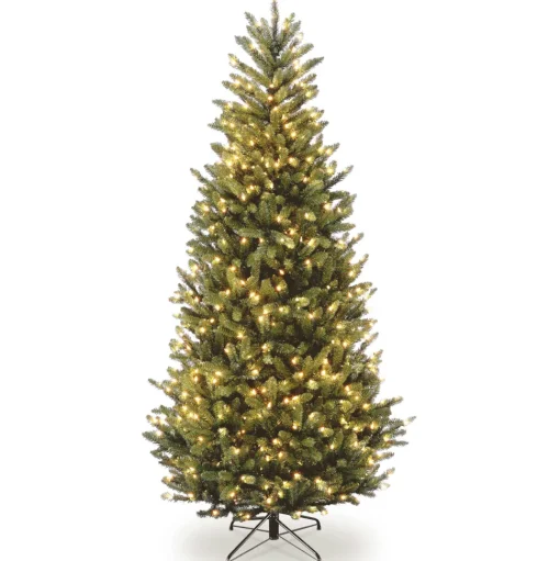 Shop Red Barrel Studio Natural Fraser Fir Lighted Artificial Fraser Fir Christmas Tree - Stand Included