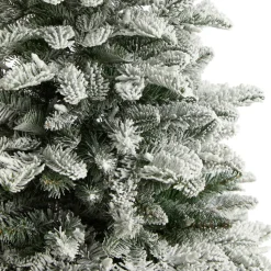 Cheap The Holiday Aisle North Carolina 8' Flocked Fir Artificial Christmas Tree With 650 Clear/White Light