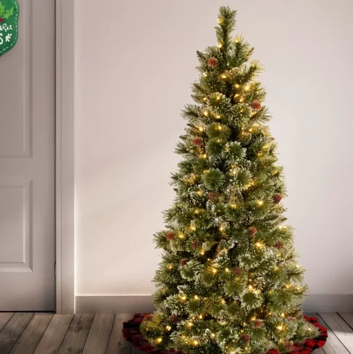 Best Sale The Holiday Aisle Ogema 5' Green Pine Artificial Christmas Tree With 150 Clear/White Lights