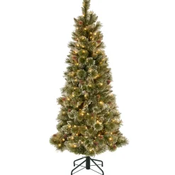 Best Sale The Holiday Aisle Ogema 5' Green Pine Artificial Christmas Tree With 150 Clear/White Lights