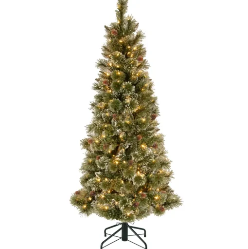 Best Sale The Holiday Aisle Ogema 5' Green Pine Artificial Christmas Tree With 150 Clear/White Lights