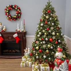 Shop Steelside Omnia Green Realistic Fir Christmas Tree With Led Lights