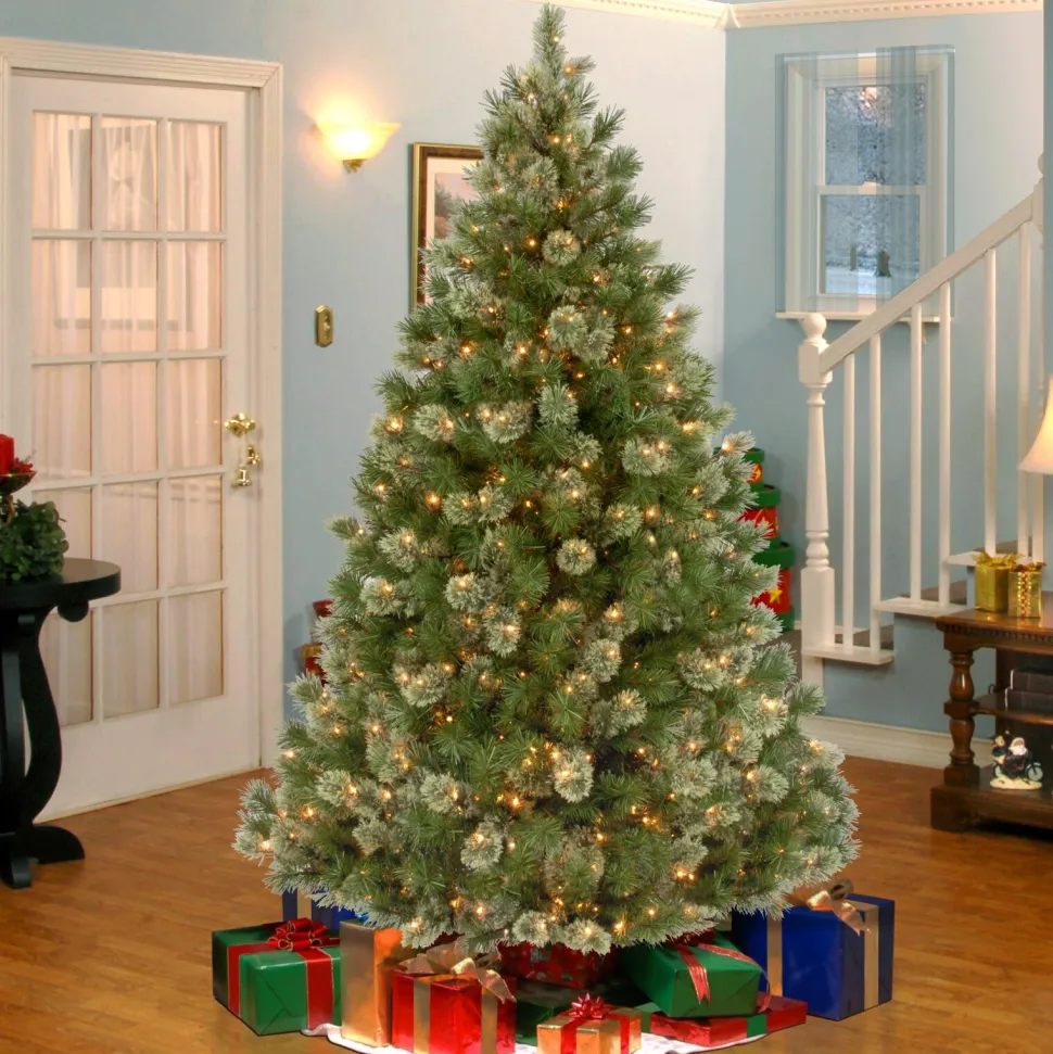 Discount The Holiday Aisle Omorodion 7.5' Green Pine Artificial Christmas Tree With 750 Clear/White Lights