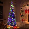 Online The Holiday Aisle Pencil 7.5' Green Fir Artificial Christmas Tree With Multi-Color Lights