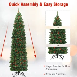 Online The Holiday Aisle Pre-Lit 7.5' Green Pine Artificial Christmas Tree With 350 Clear/White Lights