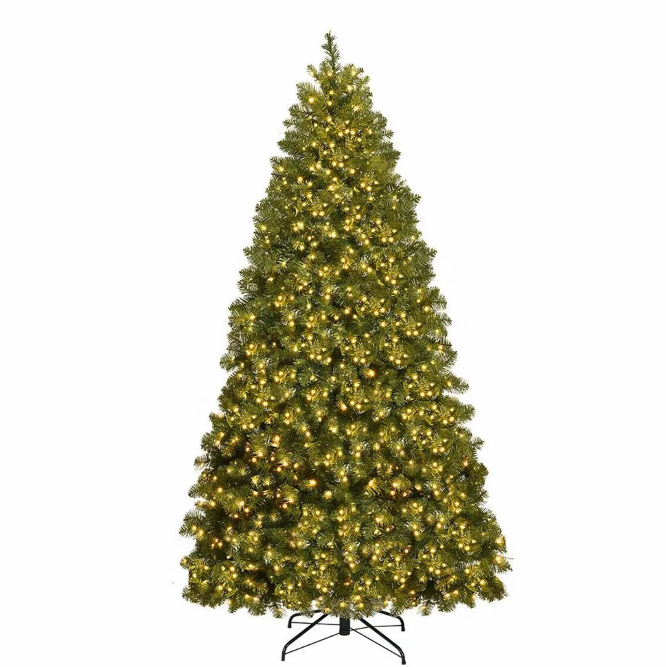 Fashion The Holiday Aisle Pre-Lit Artificial Pvc Christmas Tree With Led Lights And Stand-6'/7'/8'