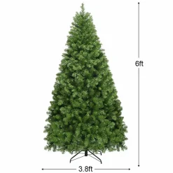Fashion The Holiday Aisle Pre-Lit Artificial Pvc Christmas Tree With Led Lights And Stand-6'/7'/8'