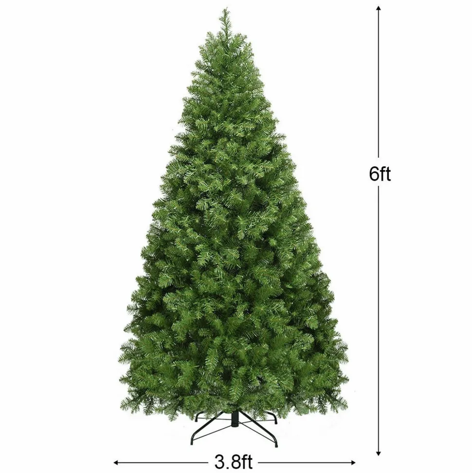 Fashion The Holiday Aisle Pre-Lit Artificial Pvc Christmas Tree With Led Lights And Stand-6'/7'/8'
