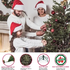 Best Sale The Holiday Aisle Pre-Lit Douglas Premier Green Fir Artificial Christmas Tree With Clear/White Lights