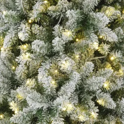 Hot The Holiday Aisle Slender Flocked/Frosted Pine Christmas Tree With Lights