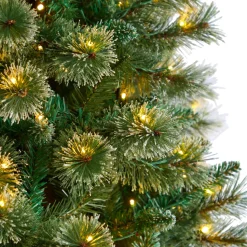 Sale The Holiday Aisle Slender Green Christmas Tree Led Steady/Constant Lights