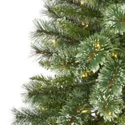 Sale The Holiday Aisle Slender Green Christmas Tree Led Steady/Constant Lights