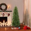 Shop The Holiday Aisle Slender Green Pine Christmas Tree With Lights