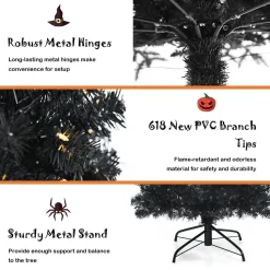 Hot The Holiday Aisle Slendert Black Realistic Artificial Pvc Cashmere Christmas Tree