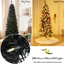 Hot The Holiday Aisle Slendert Black Realistic Artificial Pvc Cashmere Christmas Tree