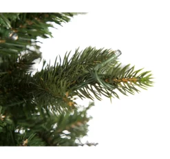 Store The Holiday Aisle Slim Canadian Power Pole Green Fir Artificial Christmas Tree With Clear/White Lights