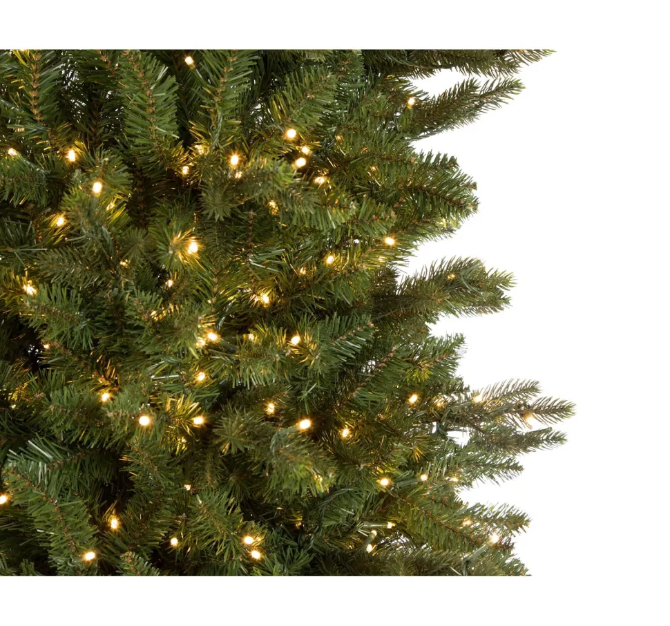Store The Holiday Aisle Slim Canadian Power Pole Green Fir Artificial Christmas Tree With Clear/White Lights
