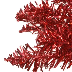 Online The Holiday Aisle Tinsel Trees Red Pine Artificial Christmas Tree With Color & Clear Lights