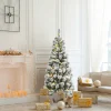 Best Andover Mills White Realistic Flocked/Frosted Christmas Tree With Led Light