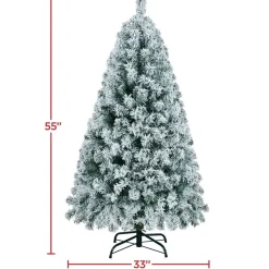 Flash Sale The Holiday Aisle White/Green Pvc Spruce Flocked/Frosted Christmas Tree With Incadescent
